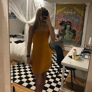 Yellow Strapless Sundress Size Small